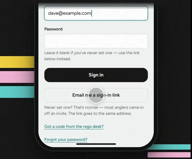 Put your email in.