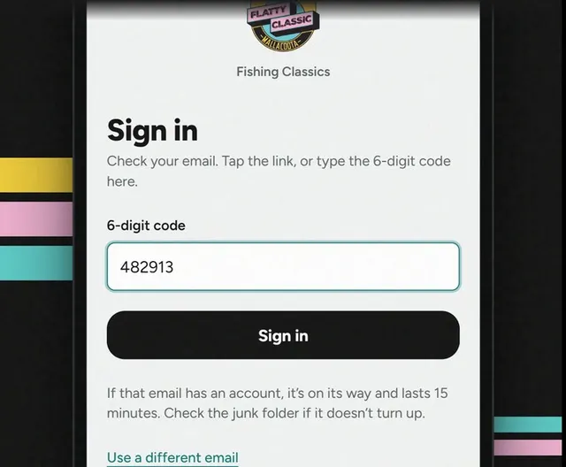 Back to the app. Type it in.